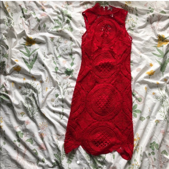 Crochet Mock Neck Dress - Picture 3 of 3